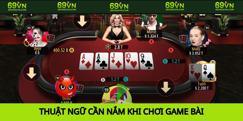 Thuật ngữ của sảnh game bài 69vn